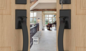 iron door hardware install